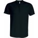 T-shirt 1/4 zip manches courtes unisexe PA486 - Black
