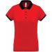 Polo femme piqué performance PA490 - Red / Black