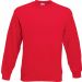 Sweat-shirt col rond manches droites SC163 - Red