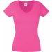 T-shirt femme col V Valueweight SC61398 - Fuchsia