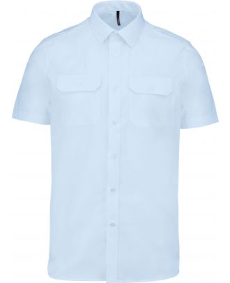 Chemise pilote manches courtes homme Sky Blue