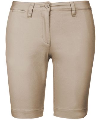 Bermuda chino femme Beige