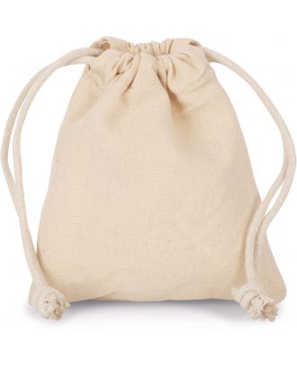 Sac coton à cordon 13 x 15 cm KI0748 - Natural