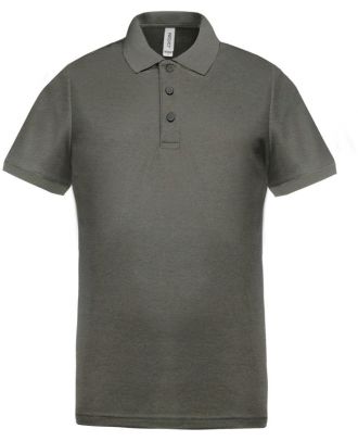 Polo piqué performance homme Grey Heather