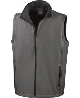 Bodywarmer Softshell Homme Printable - Charcoal / Black