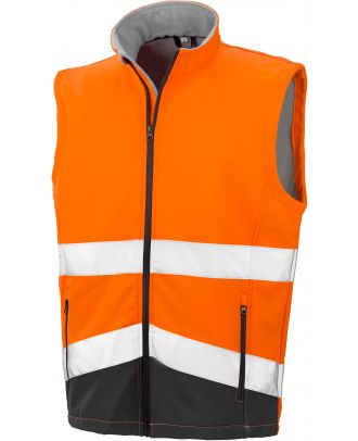 Gilet softshell haute visibilité R451X - Fluorescent Orange / Black