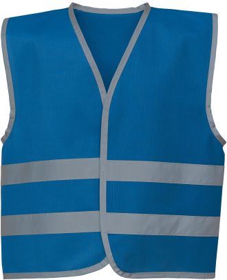 Gilet enfant avec bordures et bandes réfléchissantes YHVW102CH - Royal Blue