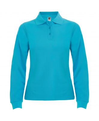 Polo femme manches longues ESTRELLA WOMAN L/S turquoise