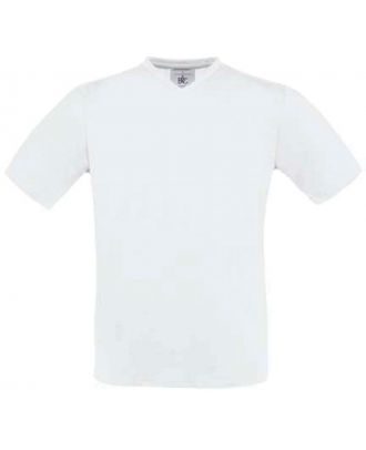 T-shirt homme manches courtes col V exact 150 CG153 - White