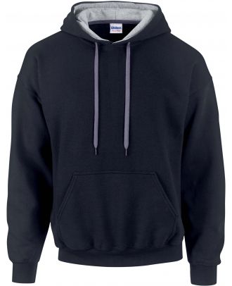 Sweat-shirt homme à capuche zippé 185C00 - Black / Sport grey