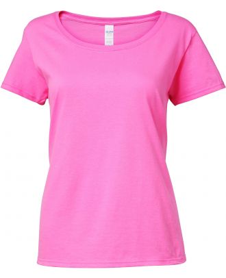 T-shirt femme Softstyle® Deep Scoop 64550L - Azalea