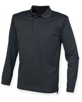 Polo Cool Plus manches longues H478 - Black