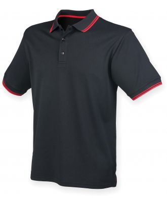 Polo Cool Plus avec liseré H482 - Black / Red