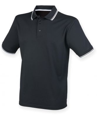 Polo Cool Plus avec liseré H482 - Black / White
