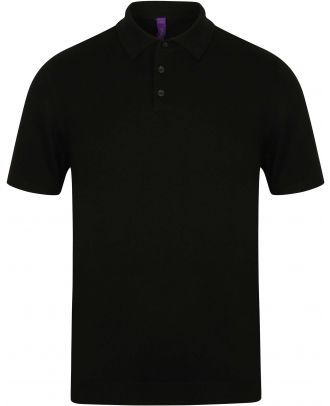 Polo tricot manches courtes H716 - Black