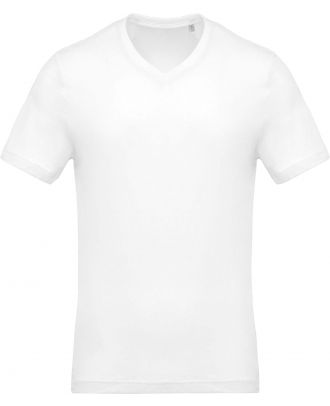 T-shirt homme col V manches courtes K370 - White