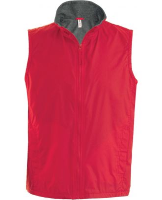 Bodywarmer doublé polaire Record K679 - Red / Grey