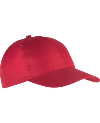 Casquette 6 panneaux polyester KP156 - Red