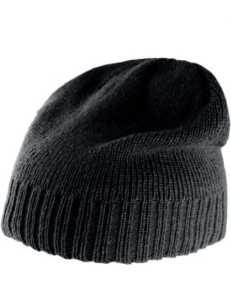 Bonnet bordure côtelée KP516 - Black