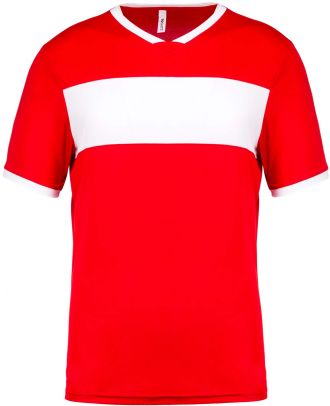 Maillot enfant polyester manches courtes PA4001 - Sporty Red / White