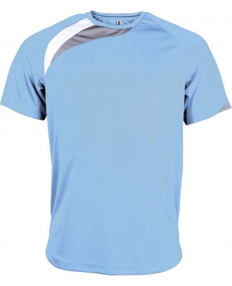 T-shirt sport enfant manches courtes PA437 - Sky Blue / White / Storm Grey