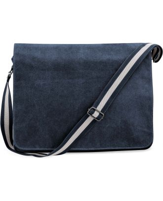 Sac courrier vintage en toile QD610 - Vintage Oxford Navy