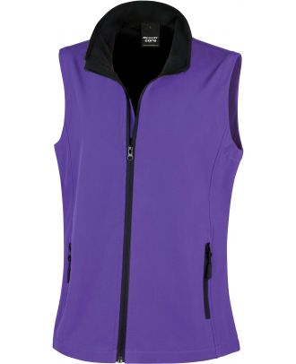 Bodywarmer Softshell Femme Printable R232F - Purple / Black