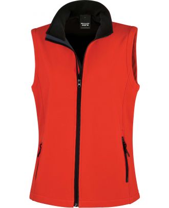 Bodywarmer Softshell Femme Printable R232F - Red / Black