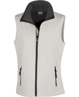 Bodywarmer Softshell Femme Printable R232F - White / Black