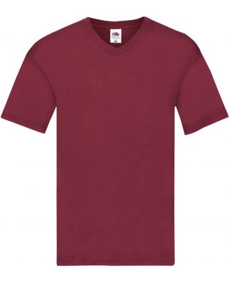 T-shirt homme col V Original-T SC61426 - Brick Red