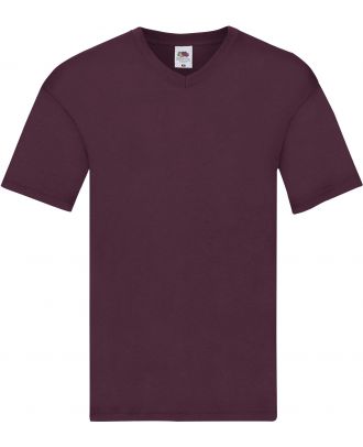 T-shirt homme col V Original-T SC61426 - Burgundy