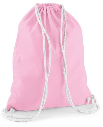 Gymsac en coton W110 - Classic Pink / White - 37 x 46 cm de dos