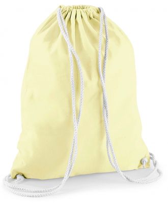 Gymsac en coton W110 - Lemon / White - 37 x 46 cm