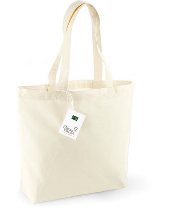 Sac shopping totebag coton bio W180 - Natural - 35 x 32 x 12 cm