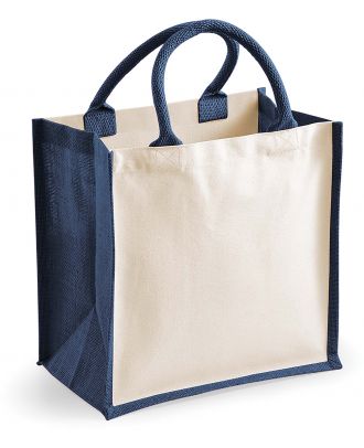 Sac cabas en jute W421 - Navy